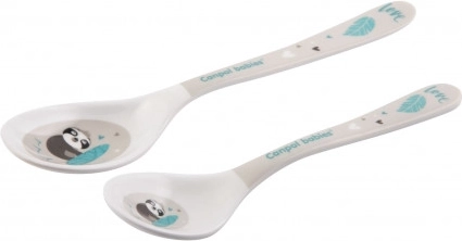 Canpol babies Melaminske žličke EXOTIC ANIMALS 2 kosa sive