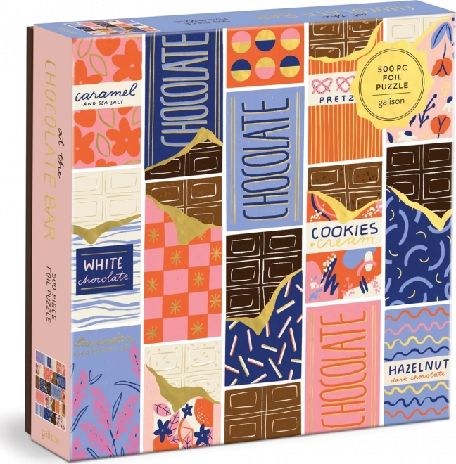 Galison kvadratne sestavljanke v čokoladnem baru, 500 kosov