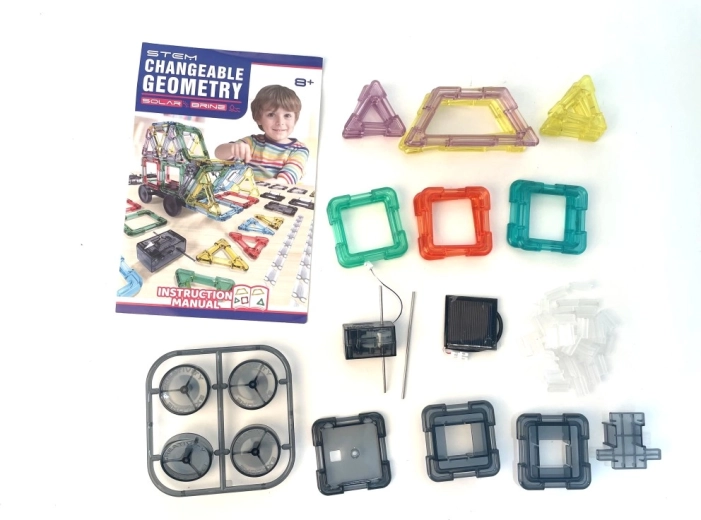Solarni geometrijski STEM komplet za sestavljanje s 62 deli