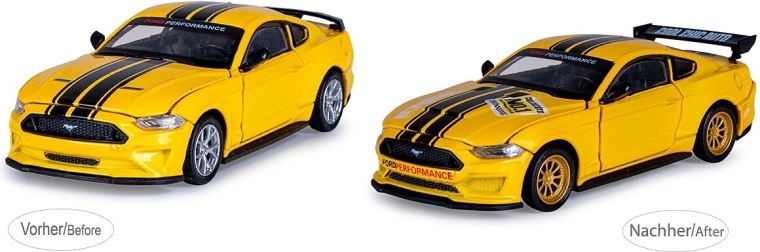 JAMARA Ford Mustang GT 2018 kovinski model v merilu 1:42, rumen