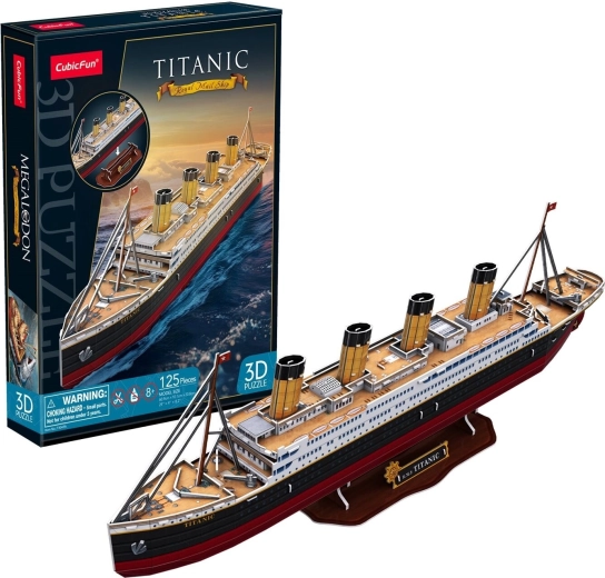 CubicFun 3D puzzle Titanic, 125 pieces