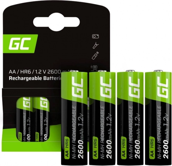 Polnilne baterije Green Cell AA R6 2600 mAh – komplet 4 kos