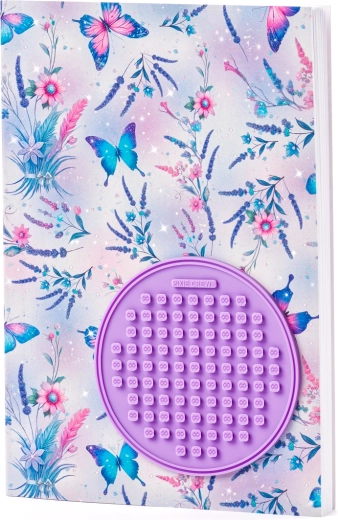 Beležnica A5 z metulji in silikonskim panelom PIXIE CREW