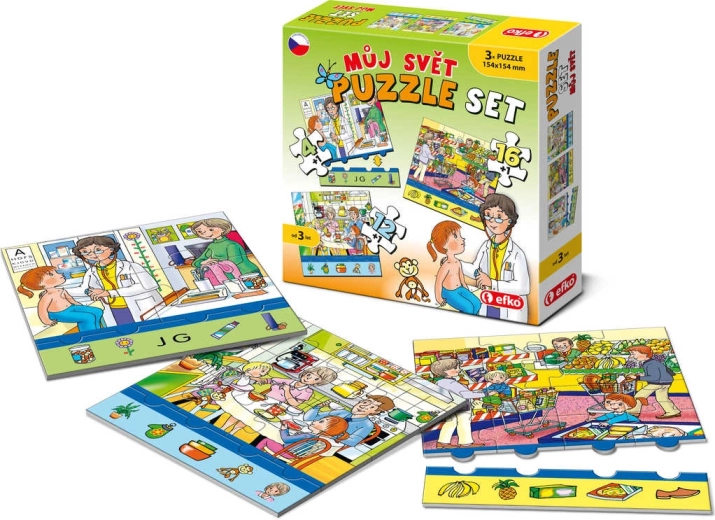 Efko sestavljanka Moj svet 3 v 1 (4, 12 in 16 koščkov)