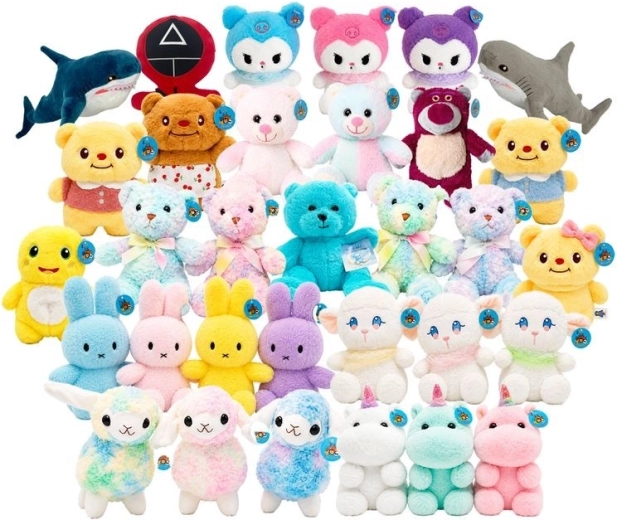 Mehkučasta plišasta igrača – mix motivov 22–25 cm – 1 kos
