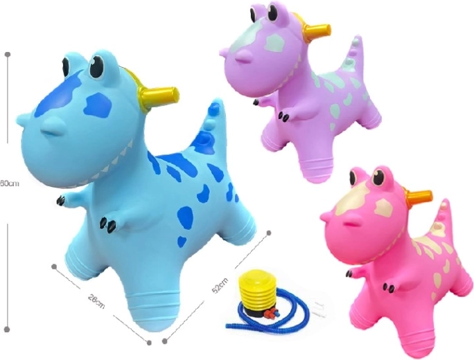 Otroški skakajoči dinozaver s tlačilko