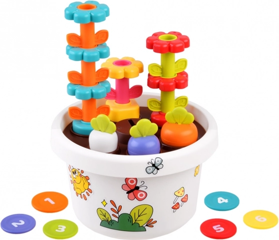 Hola Izobraževalni Cvetlični lonček 12m+ z Igrača Sorter in Piramida