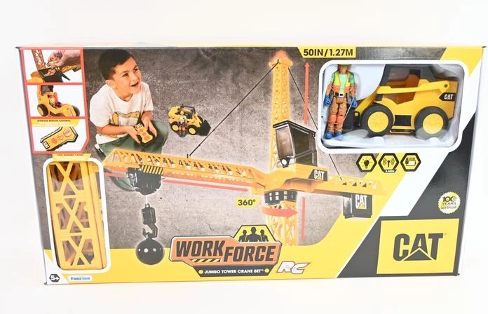 CAT RC stolpni žerjav 127 cm s figurico in vozilom