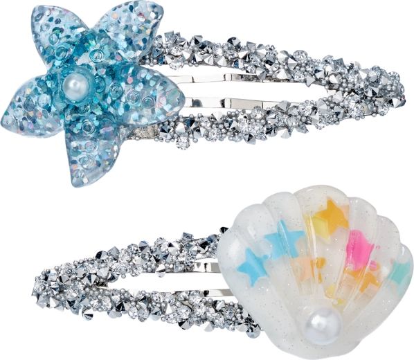 Souza! Sade hair clips with silver shell - 2 pcs