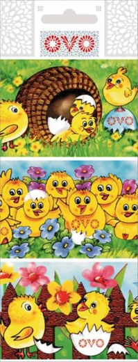 Skrčljive folije za jajca s piščančki, set 9 kosov