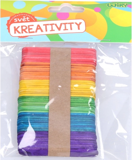 Barvane lesene paličice 6,5 × 1 cm