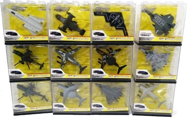 10 cm airplane model in a transparent box (12 variants) - 1 piece
