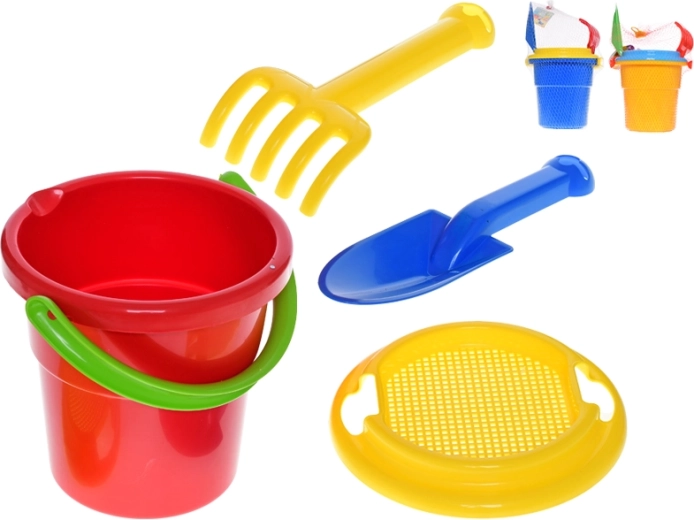 Komplet za pesek z vedrom 18 cm – 4-delni