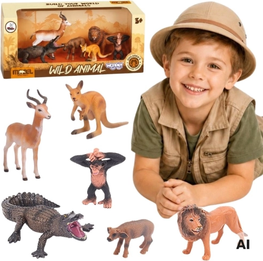 Woopie set figuric safari živali 6 kos