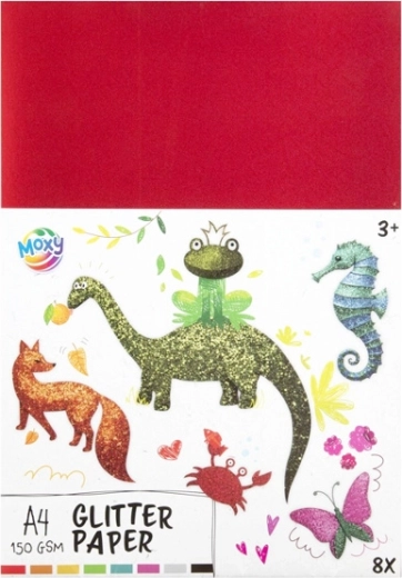 Bleščeč barvni papir A4, 8 listov