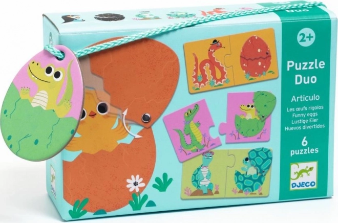 Djeco duo puzzle – vesela jajčka