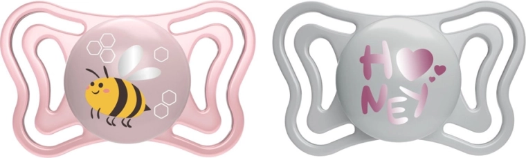 Chicco Physio Light silikonske dude, rožnate 2–6 mesecev, 2 kosa