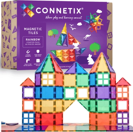 Connetix Rainbow Starter Pack magnetne sestavljanke 60 kosov