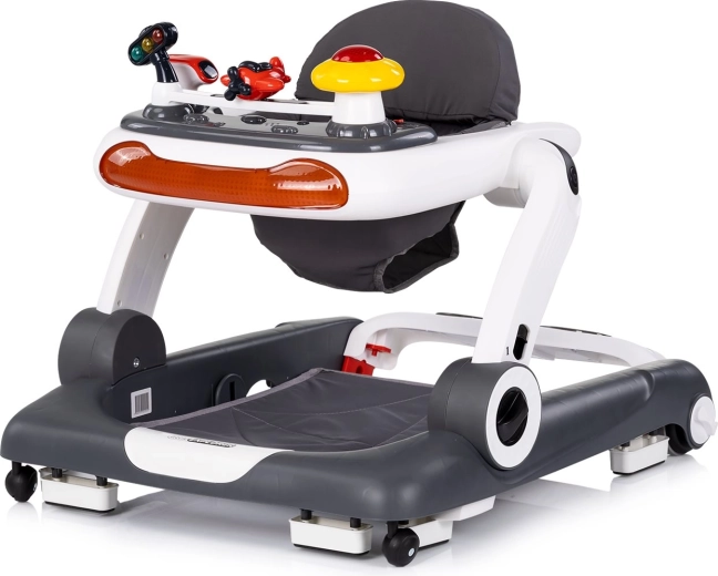 Interaktivni otroški hojček 4v1 CHIPOLINO Little Explorer, siv