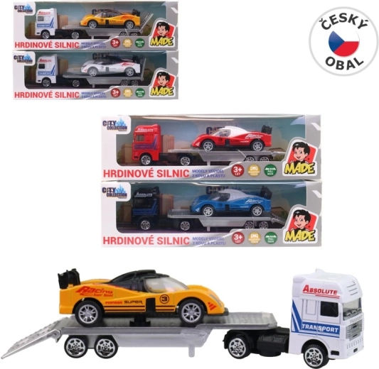 Prevoznik avtomobilov z dirkalnim avtom 18 cm
