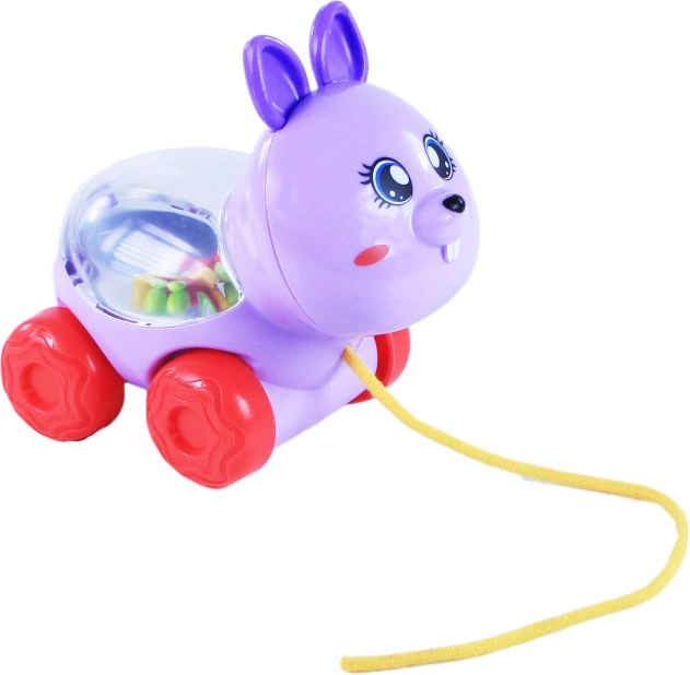 Vlečni zajček z barvnimi kroglicami