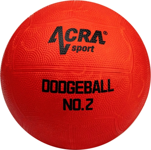 Acra gumijasta žoga za med dvema ognjema Rubber Dodgeball rdeča, velikost 2