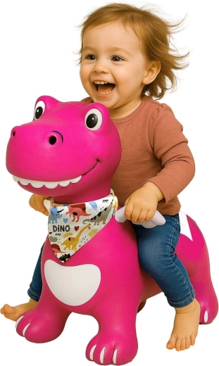 Rožnati skakalni dinozaver s krili HoppyDoo s črpalko