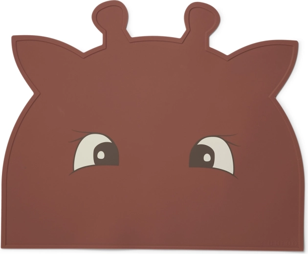 Nuuroo Albert silikonski pogrinjek Giraffe Mahogany