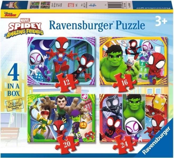 Puzzle RAVENSBURGER Spidey in njegovi čudoviti prijatelji 4v1