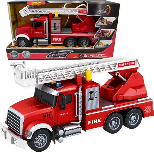 City Service Car gasilski avto 1:14 z izvlečno lestvijo