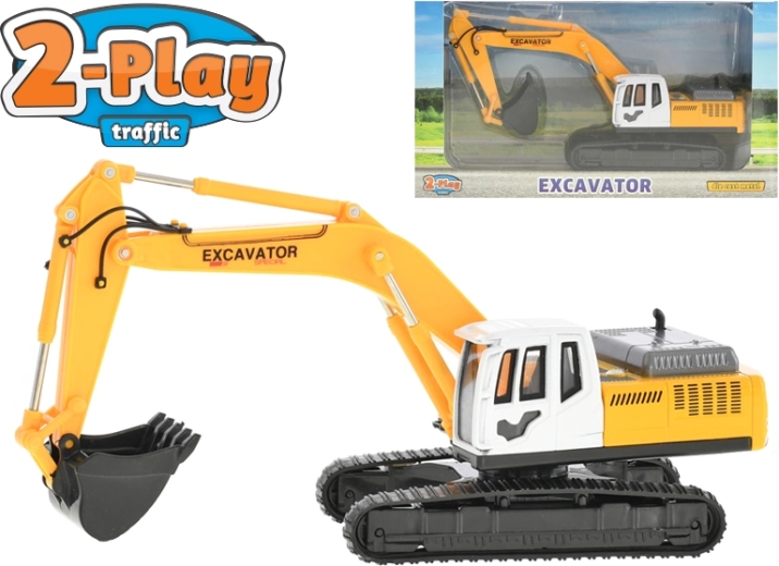 2-Play kovinski bager 22 cm z prostim tekom