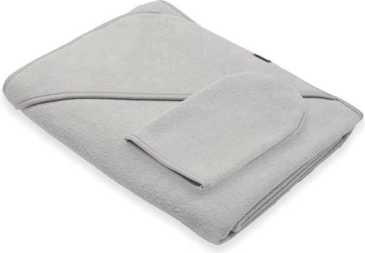 Otroška frotirna kopalna brisača s kapuco NEW BABY Basic 100 × 100 cm, siva
