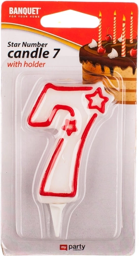Rojstnodnevna svečka številka 7 MY PARTY 7 × 4,5 cm