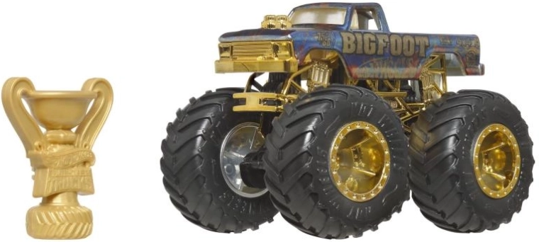 Hot Wheels Monster Trucks Trophy Champions – zbirateljska izdaja BIGFOOT 1:64 s trofejo