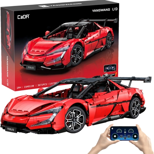 Konstruktor CaDA športni avto BYD YANGWANG U9 na daljinsko upravljanje prek aplikacije, 1:8, 3671 kosov