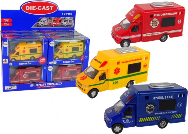 Reševalna vozila z frikcijskim pogonom - Policija, Gasilci, Reševalno vozilo