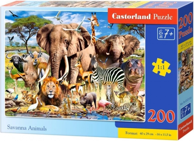 Sestavljanka 200 kosov – Savanna Animals