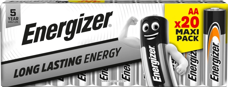 Energizer alkalne baterije AA, pakiranje 20 kos