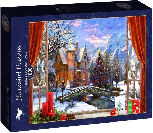 Bluebird puzzle božični razgled na gore 1000 kosov
