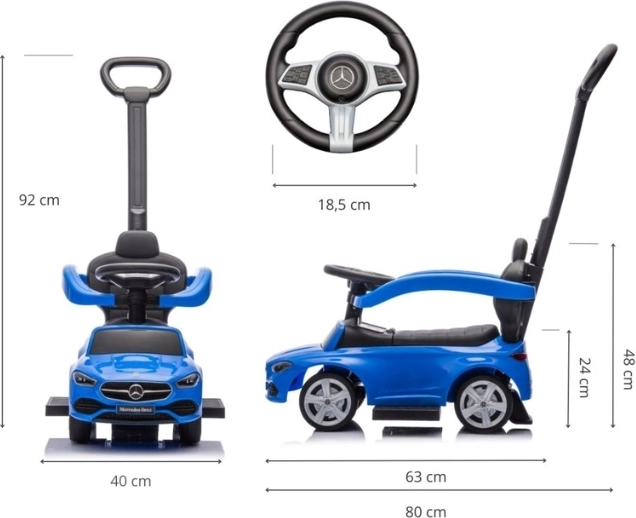 Odrivalnik z vodilnim ročajem Mercedes C-Class moder