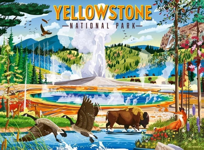 Ravensburger sestavljanka Narodni park Yellowstone 500 kosov