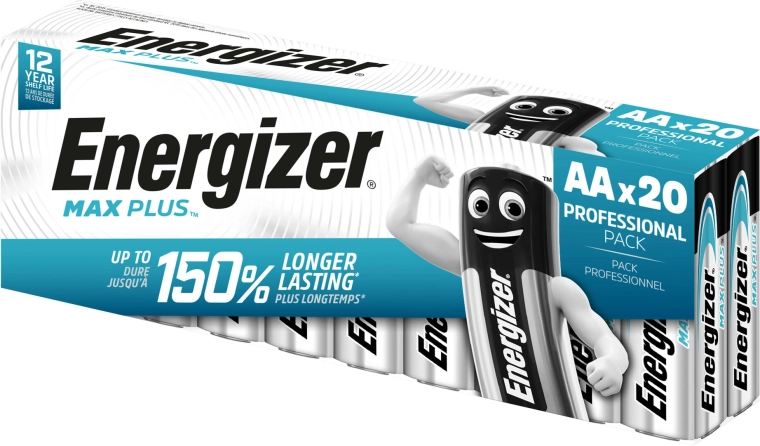 Energizer Max Plus AA alkalne baterije 20 kos