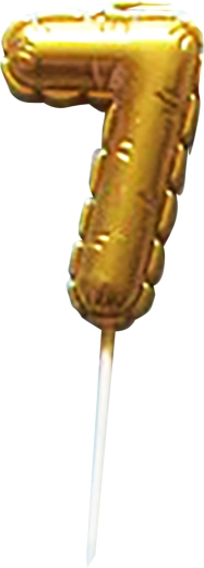 Torta svečka številka 7 zlata za zapičiti 6 cm