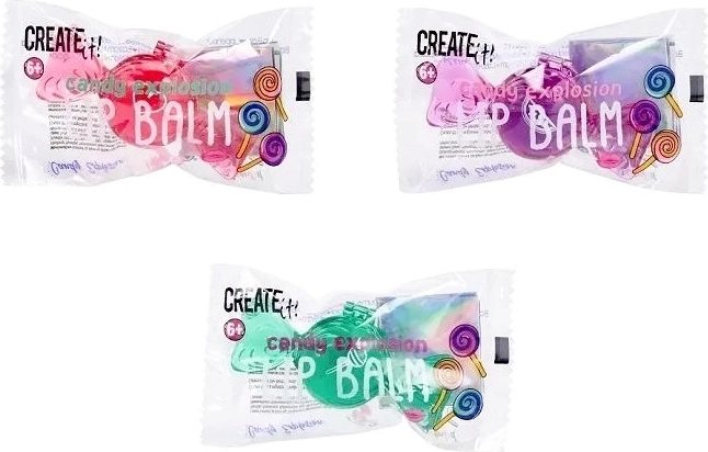 Create It! balzam za ustnice Candy Explosion v embalaži kot bonbon