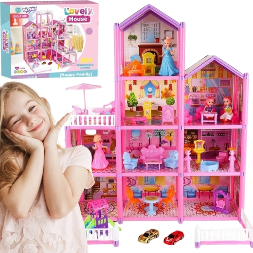 WOOPIE mega vila – hišica za punčke Lovely House, 194 delov