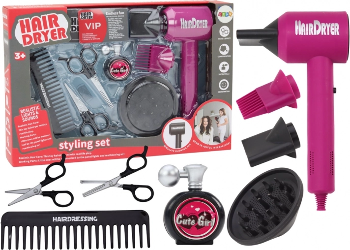 Frizerski set Sušilnik za lase 10 del.