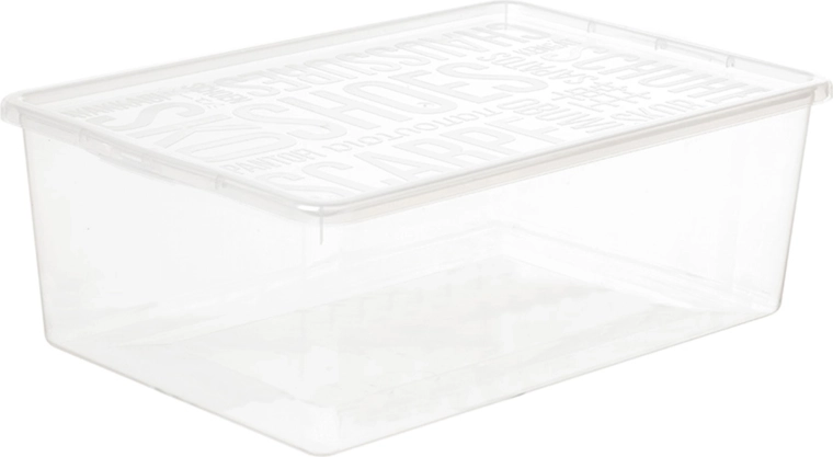 Škatla za čevlje s pokrovom 9,5 l prozorna