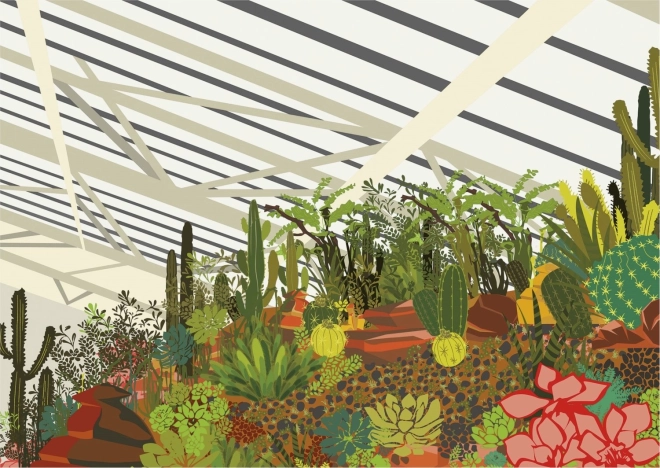 Gibsons sestavljanka Brutalistični zimski vrt London 500 koščkov