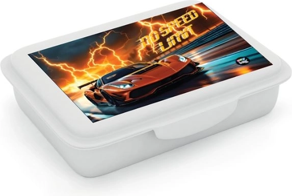 Škatla za malico z avtomobilskim motivom s predalom