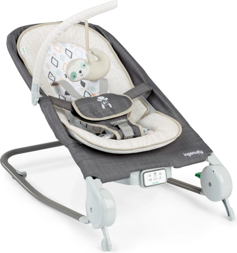 Ingenuity vibrirajoč masažni ležalnik Happy Belly Rock-to-Bounce Parker 0–9 kg
